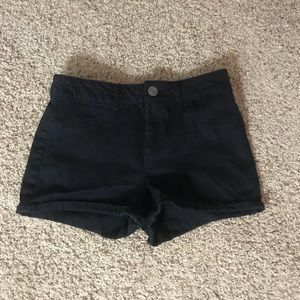 Black Jean Shorts
